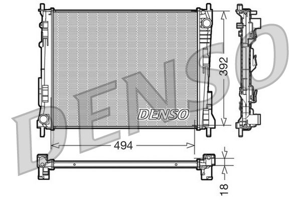 DENSO Radiatore, Raffreddamento motore DRM23079