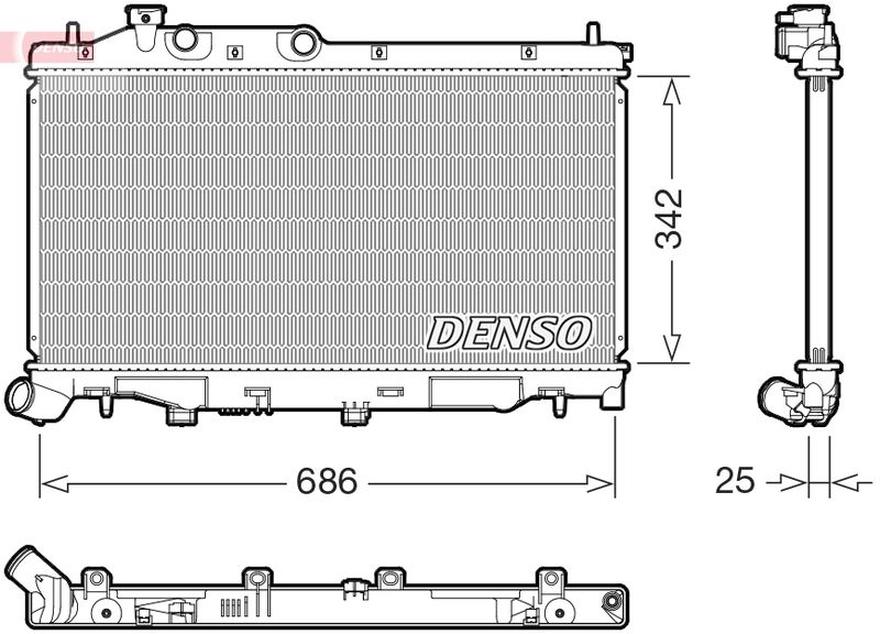 DENSO Radiatore, Raffreddamento motore DRM36027