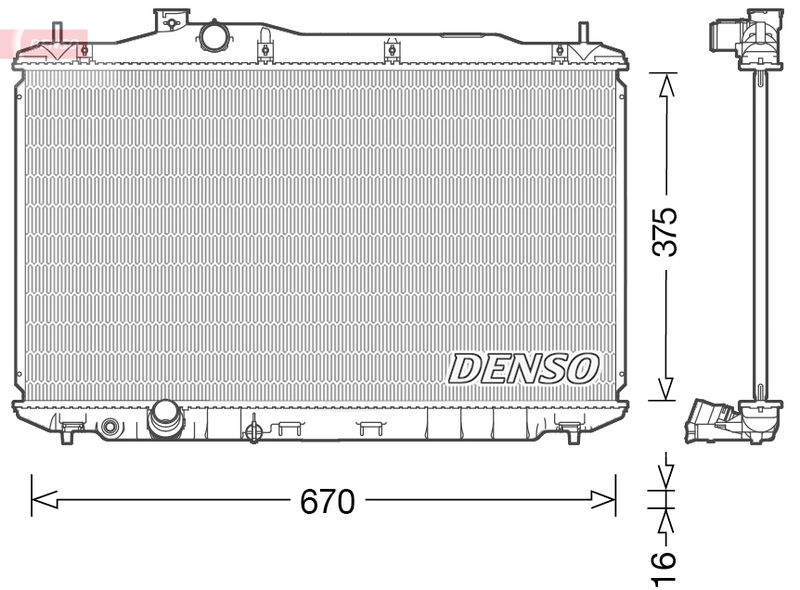 DENSO Radiatore, Raffreddamento motore DRM40040