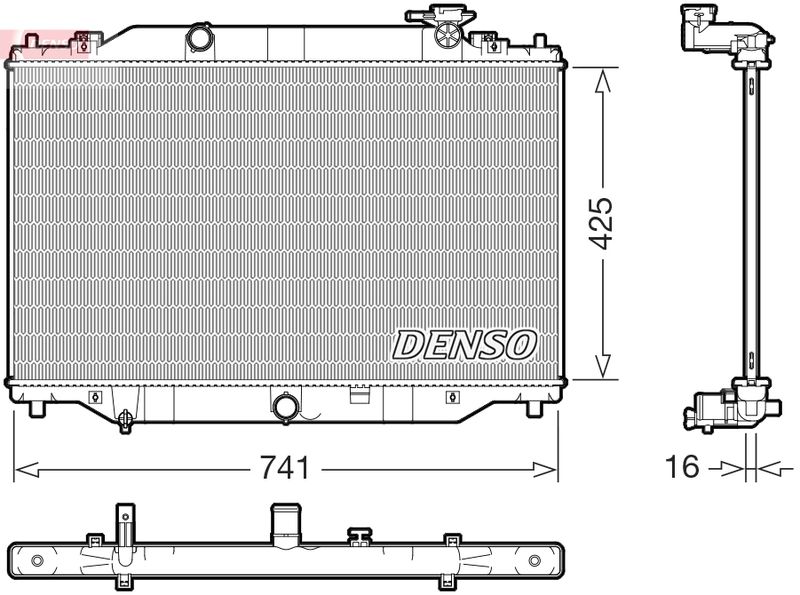 DENSO Radiatore, Raffreddamento motore DRM44053