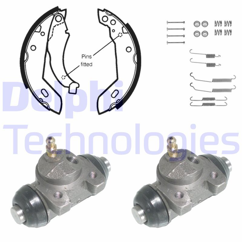 DELPHI Kit ganasce freno 666
