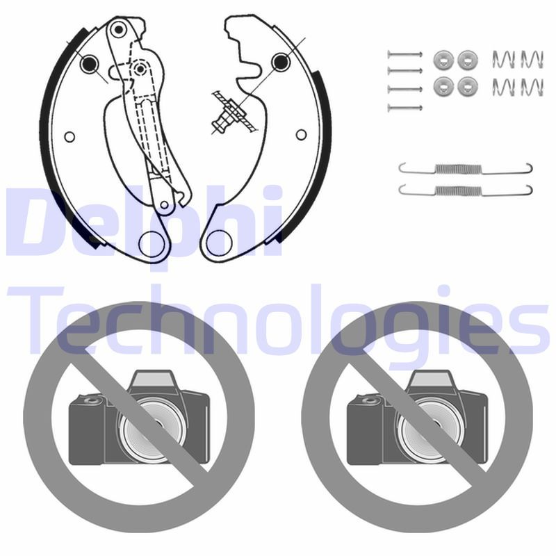 DELPHI Kit ganasce freno 680