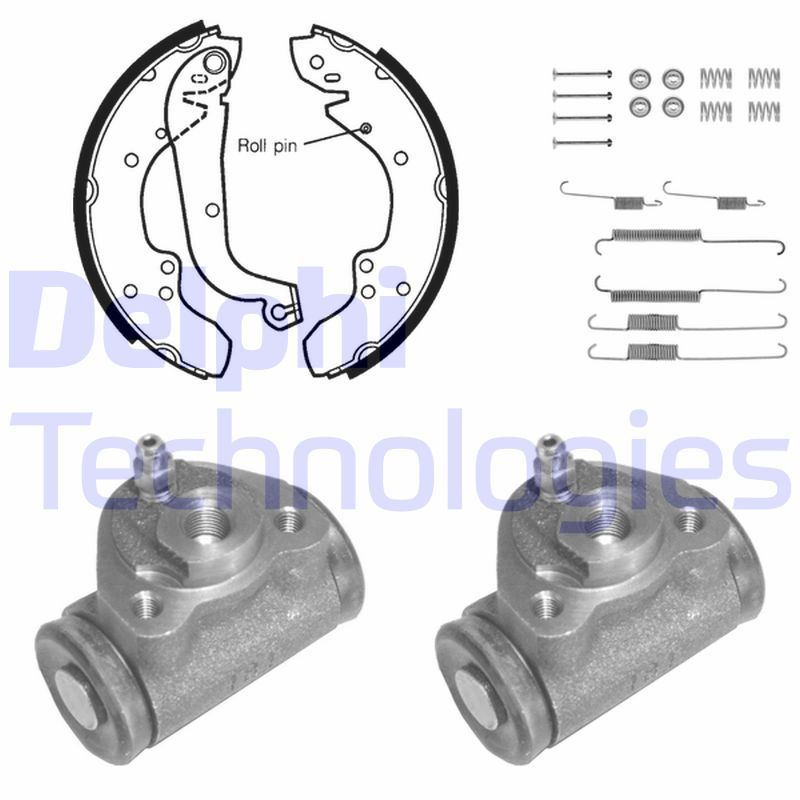 DELPHI Kit ganasce freno 757