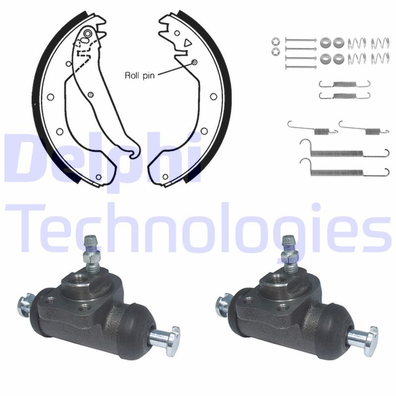 DELPHI Kit ganasce freno 888