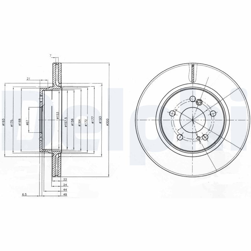 DELPHI Disco freno BG2776