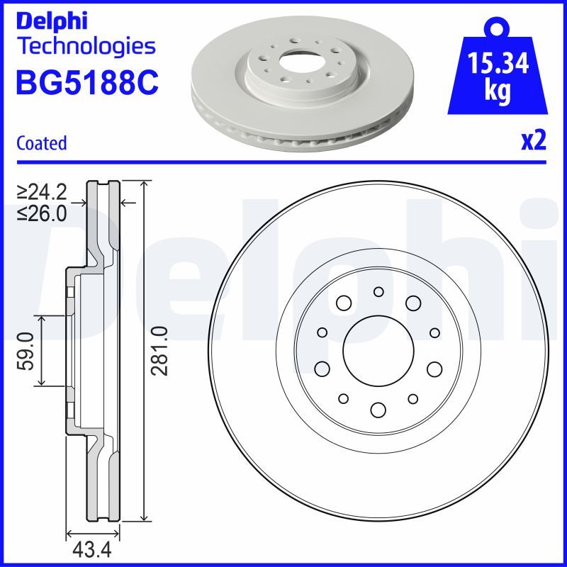 DELPHI Discofreno BG5188C