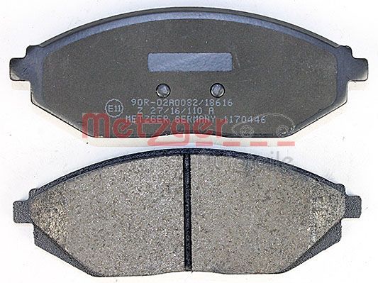METZGER Kit pastiglie freno, Freno a disco 1170446