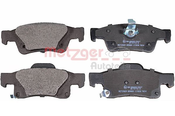 METZGER Kit pastiglie freno, Freno a disco 1170838