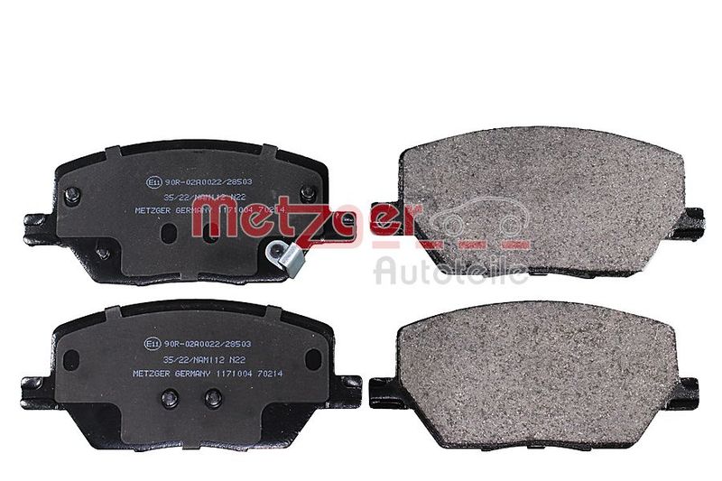 METZGER Kit pastiglie freno, Freno a disco 1171004