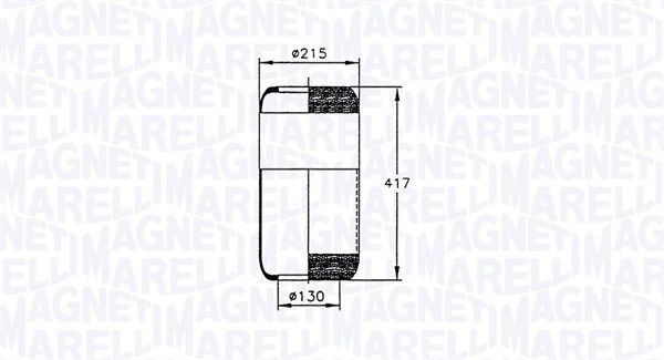 MAGNETI MARELLI Soffietto, Sospensione pneumatica 030607020026