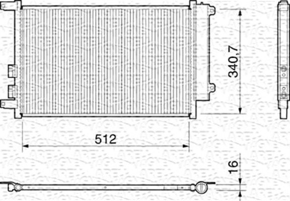 MAGNETI MARELLI Condensatore, Climatizzatore 350203157000