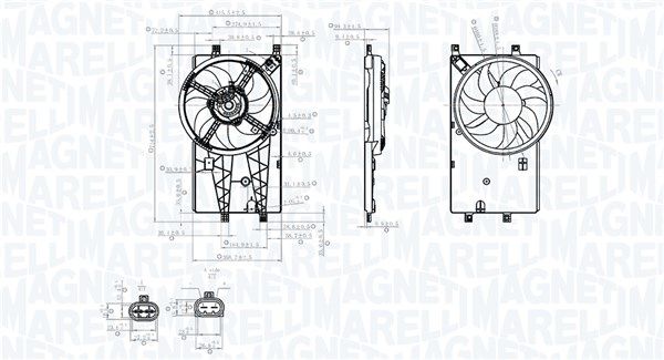 MAGNETI MARELLI Ventola, Raffreddamento motore 069422904010