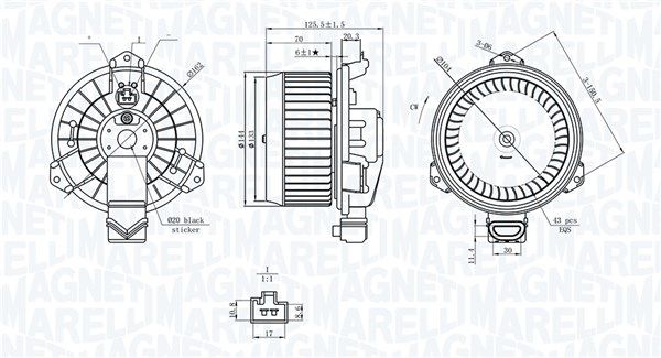 MAGNETI MARELLI Ventilatore abitacolo 069412749010
