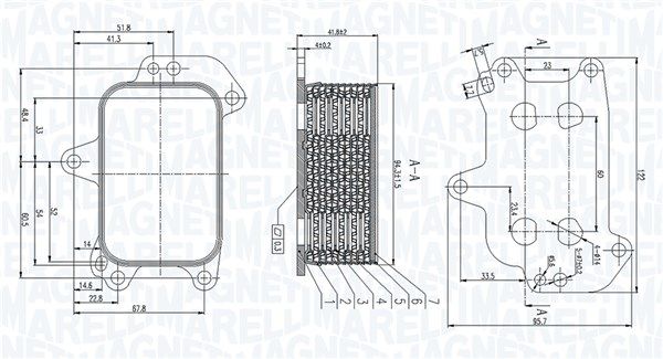 MAGNETI MARELLI Radiatore olio, Olio motore 350300005100