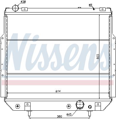 NISSENS Radiatore, Raffreddamento motore 61013