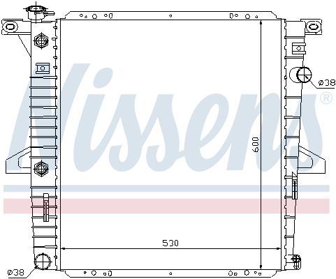 NISSENS Radiatore, Raffreddamento motore 62060
