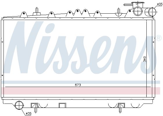NISSENS Radiatore, Raffreddamento motore 62940