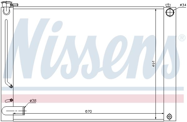 NISSENS Radiatore, Raffreddamento motore 64660
