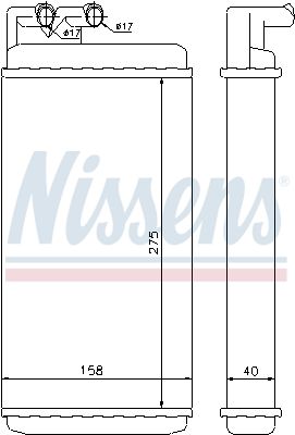 NISSENS Scambiatore calore, Riscaldamento abitacolo 70220