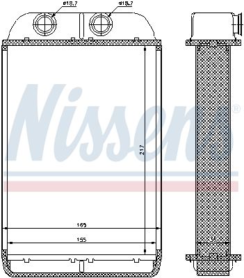 NISSENS Scambiatore calore, Riscaldamento abitacolo 70232