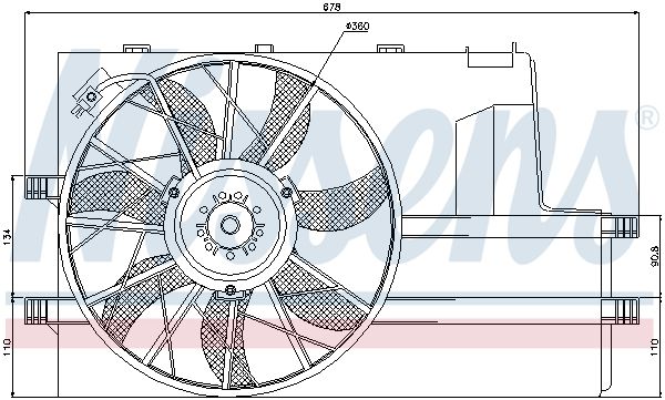 NISSENS Ventola, Raffreddamento motore 85604