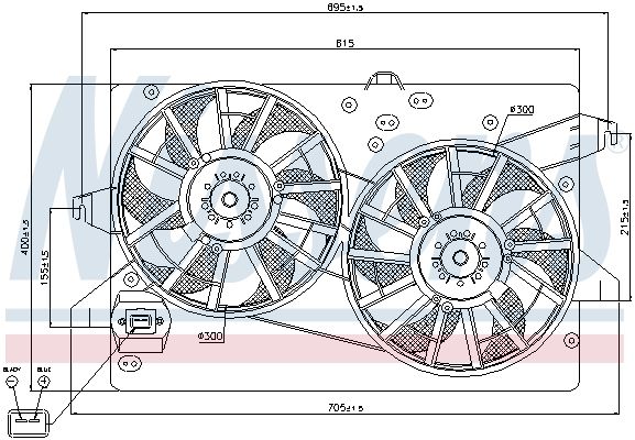 NISSENS Ventola, Raffreddamento motore 85228