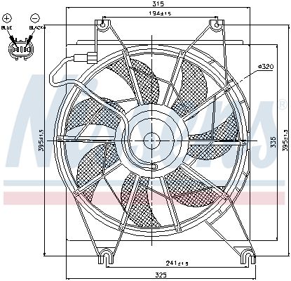 NISSENS Ventola, Raffreddamento motore 85620