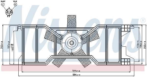 NISSENS Ventola, Raffreddamento motore 85630