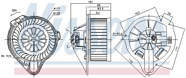 NISSENS Ventilatore abitacolo 87170