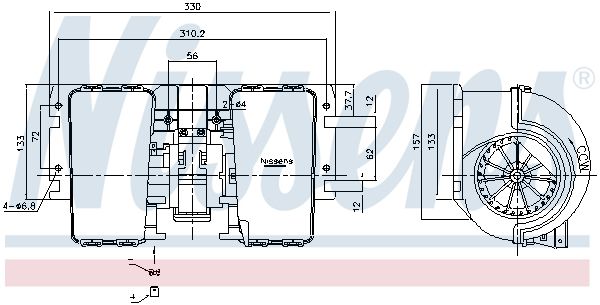 NISSENS Ventilatore abitacolo 87486