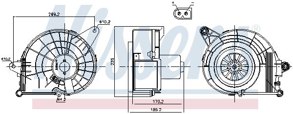 NISSENS Ventilatore abitacolo 87500