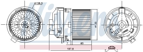 NISSENS Ventilatore abitacolo 87508
