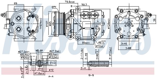 NISSENS Compressore, Climatizzatore 89240