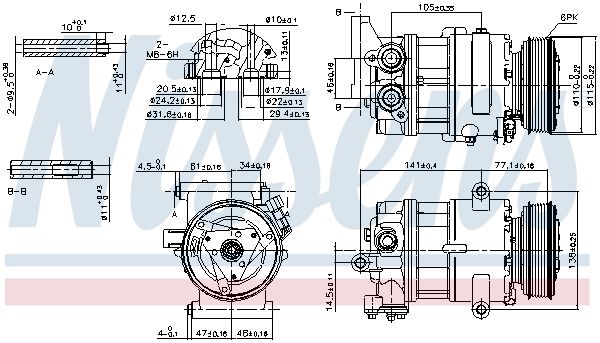 NISSENS Compressore, Climatizzatore 89590