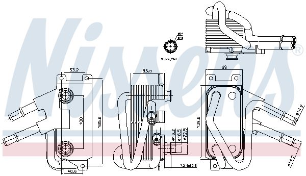 NISSENS Radiatore olio, Cambio automatico 90834