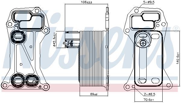 NISSENS Radiatore olio, Olio motore 90901