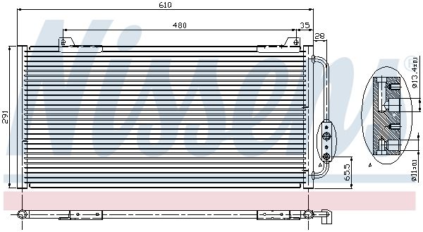 NISSENS Condensatore, Climatizzatore 94255