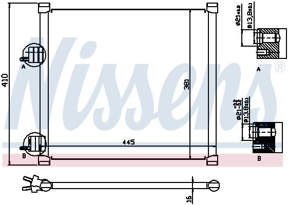 NISSENS Condensatore, Climatizzatore 94302