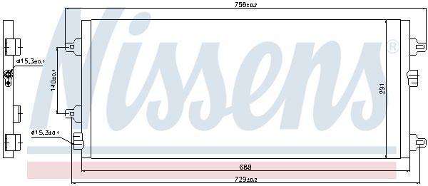 NISSENS Condensatore, Climatizzatore 94782