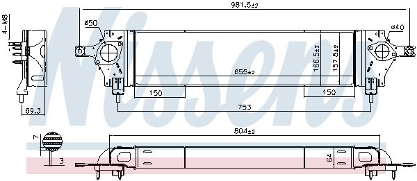NISSENS Intercooler 96580