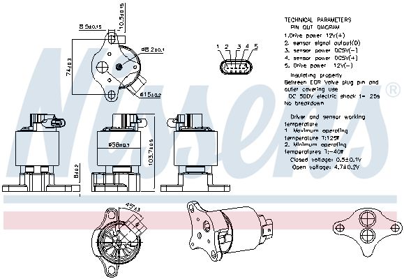 NISSENS Valvola ricircolo gas scarico-EGR 98206