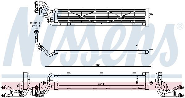 NISSENS Radiatore, Raffreddamento motore 606268