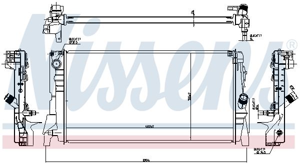 NISSENS Radiatore, Raffreddamento motore 60863