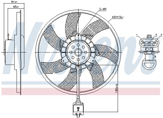 NISSENS Ventola, Raffreddamento motore 850061