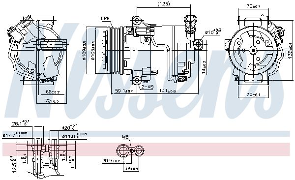 NISSENS Compressore, Climatizzatore 890006