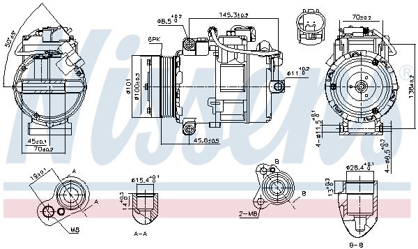 NISSENS Compressore, Climatizzatore 890012