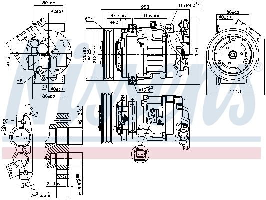 NISSENS Compressore, Climatizzatore 890044