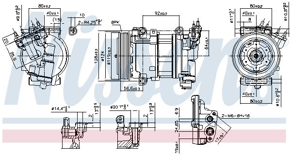 NISSENS Compressore, Climatizzatore 890051