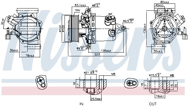 NISSENS Compressore, Climatizzatore 890053