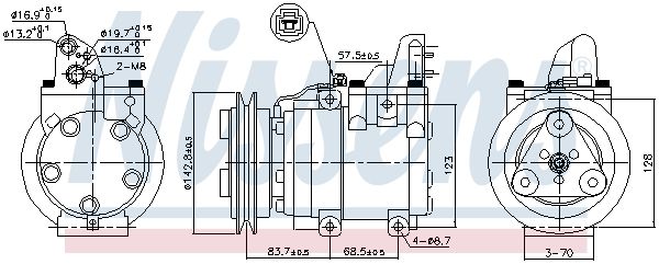 NISSENS Compressore, Climatizzatore 890059